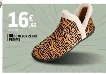 E.Leclerc BOTILLON ZÈBRE FEMME offre