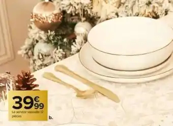 Carrefour Market Le service vaisselle 12 pièces offre