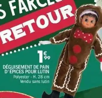 La Foir'Fouille Déguisement de pain d'épices pour lutin offre