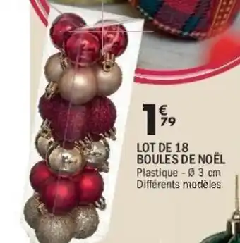 La Foir'Fouille Lot de 18 boules de noël offre