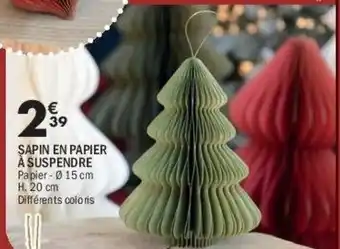 La Foir'Fouille Sapin en papier à suspendre offre