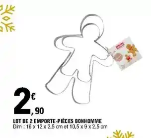 E.Leclerc Dim - lot de 2 emporte-pieces bonh offre