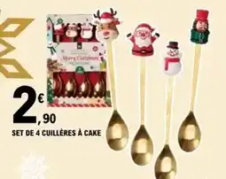 E.Leclerc Set de 4 cuillères à cake offre