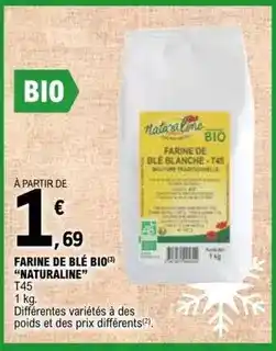 E.Leclerc Farine de blé bio offre