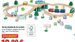 Lidl Set de chemin de fer en bois offre