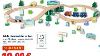 Lidl Set de chemin de fer en bois offre
