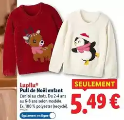 Lidl Pull de noël enfant offre