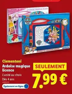 Lidl Clementoni - ardoise magique licence offre
