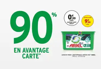 Intermarché Ariel lessive pods+ unstoppable aérien 31d offre
