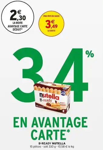 Intermarché Nutella b-ready nutella offre