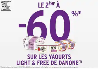 Intermarché Danone bon plan sur les yaourts light & free de la marque danone offre