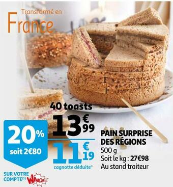 Auchan Pain surprise des régions offre