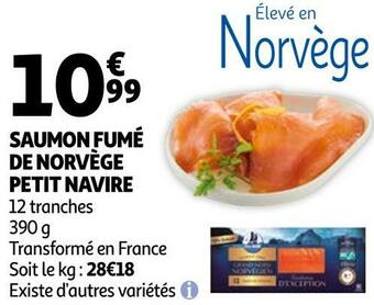 Auchan Petit navire saumon fumé de norvège offre