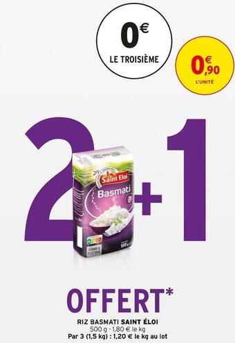 Intermarché Saint éloi riz basmati offre