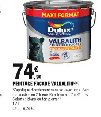 E.Leclerc Brico Peinture façade valbalith offre