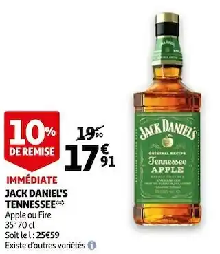 Auchan Jack daniel's jack daniel's tennessee offre