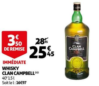 Auchan Clan campbell whisky offre