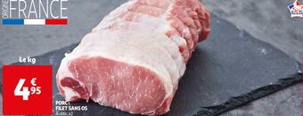 Auchan Porc : filet sans os offre