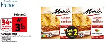 Auchan Marie plat cuisiné offre