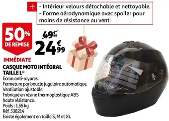 Auchan Casque moto intégral taille l offre