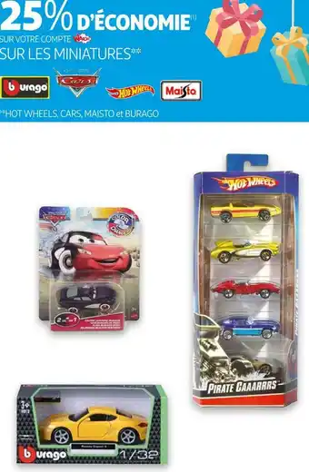 Auchan Burago / cars / hot wheels / maista bon plan sur les miniatures burago, cars, hot wheels, maista offre