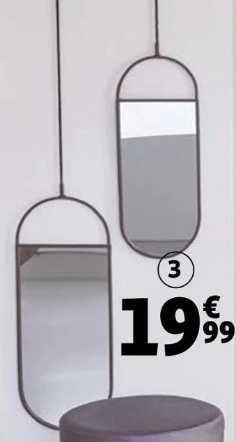 Auchan Lot 2 miroirs offre