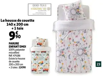 Auchan La housse de couette 140 x 200 cm + 1 taie offre
