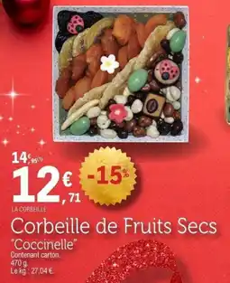 E.Leclerc Corbeille de fruits secs coccinelle offre