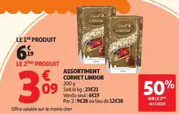 Auchan Assortiment cornet lindor offre