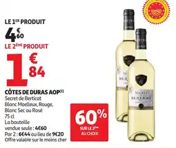 Auchan Côtes de duras aop offre