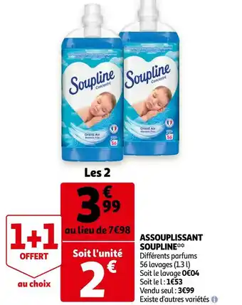 Auchan Soupline assouplissant* offre