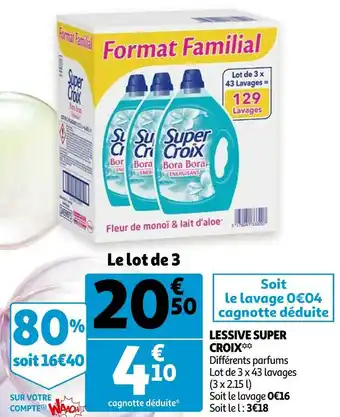 Auchan Super croix lessive offre