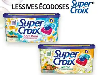 Auchan Super croix bon plan sur la gamme des lessives écodoses super croix offre
