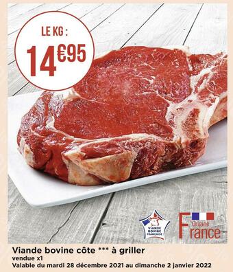 Géant Casino Viande bovine côte à griller offre