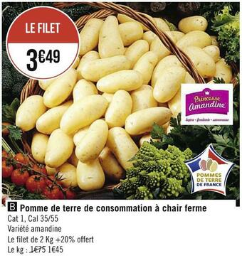 Géant Casino Pomme de terre de consommation à chair ferme offre