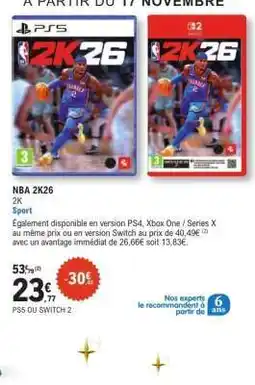 E.Leclerc NBA 2K26 offre