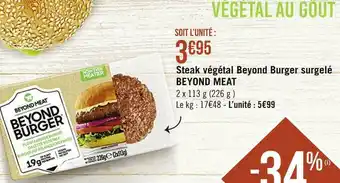 Géant Casino Beyond meat steak végétal beyond burger surgelé offre