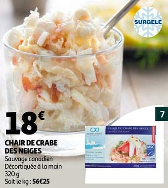 Auchan Chair de crabe des neiges offre