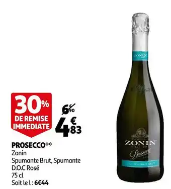 Auchan Zonin prosecco offre