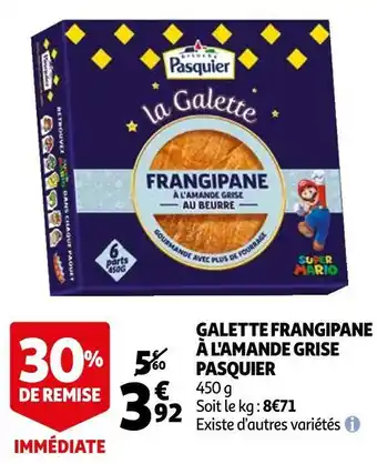 Pasquier galette frangipane à l'amande grise