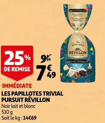 Auchan Révillon les papillotes trivial pursuit offre