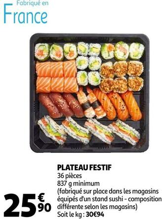 Auchan Plateau festif offre