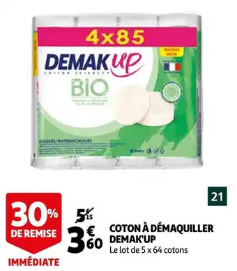 Auchan Demak'up coton à démaquiller offre