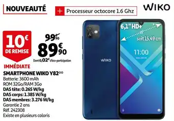 Auchan Wiko smartphone y82 offre