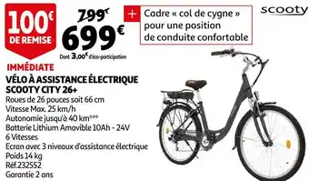 Scooty vélo à assistance électrique city 26+