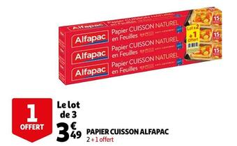 Auchan Alfapac papier cuisson offre