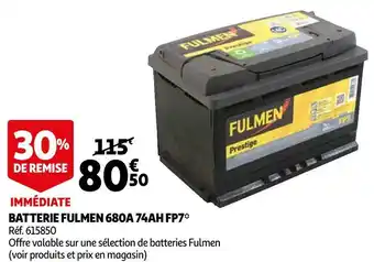 Auchan Fulmen batterie 680a 74ah fp7 offre