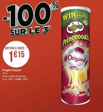 Géant Casino Pringles pringles original offre