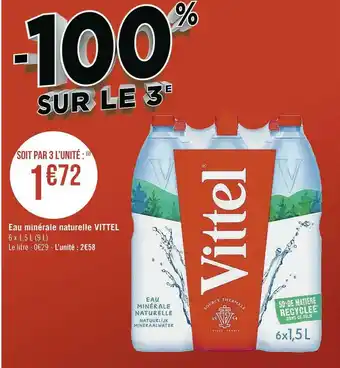 Géant Casino Vittel eau minérale naturelle offre