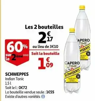 Auchan Schweppes schweppes offre